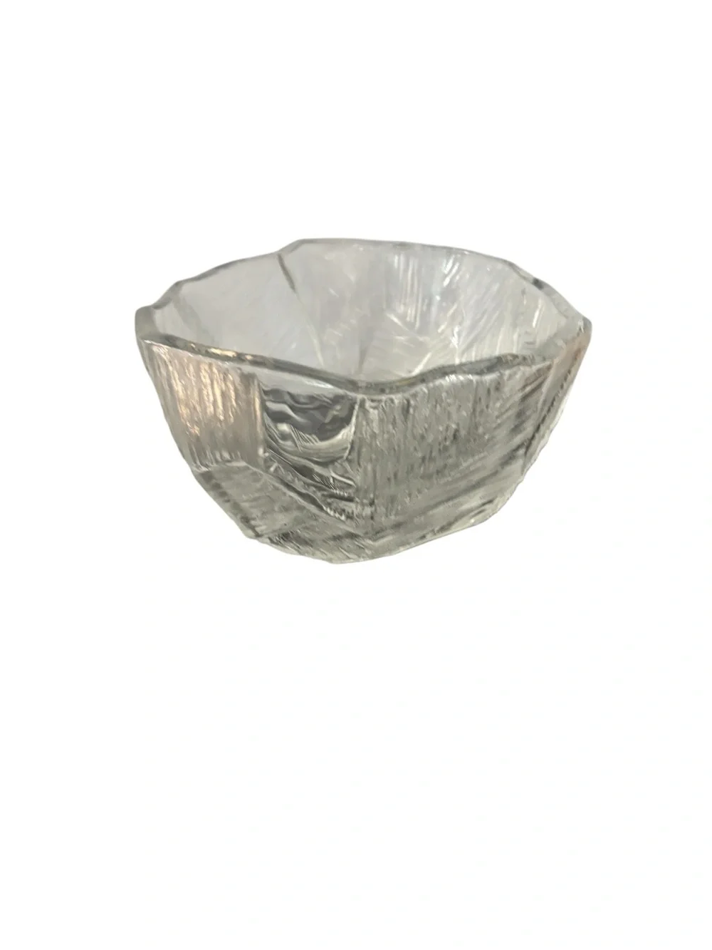 Mikasa Hoya Vintage Crystal Iceberg Bowl Japan 1970s Serving wear Glacier Salad